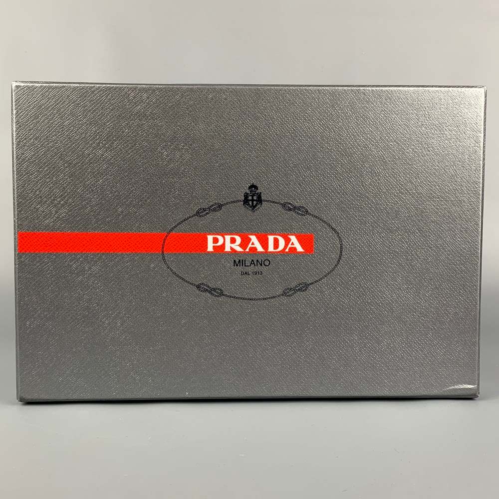 PRADA Black & Pink Nylon Mesh Slip Sneakers - Picture 9 of 9